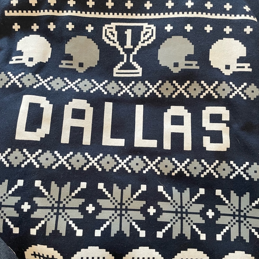 Dallas Cowboys 80s Tecmo bowl style Men's Sweatshirt- Blue and Gray